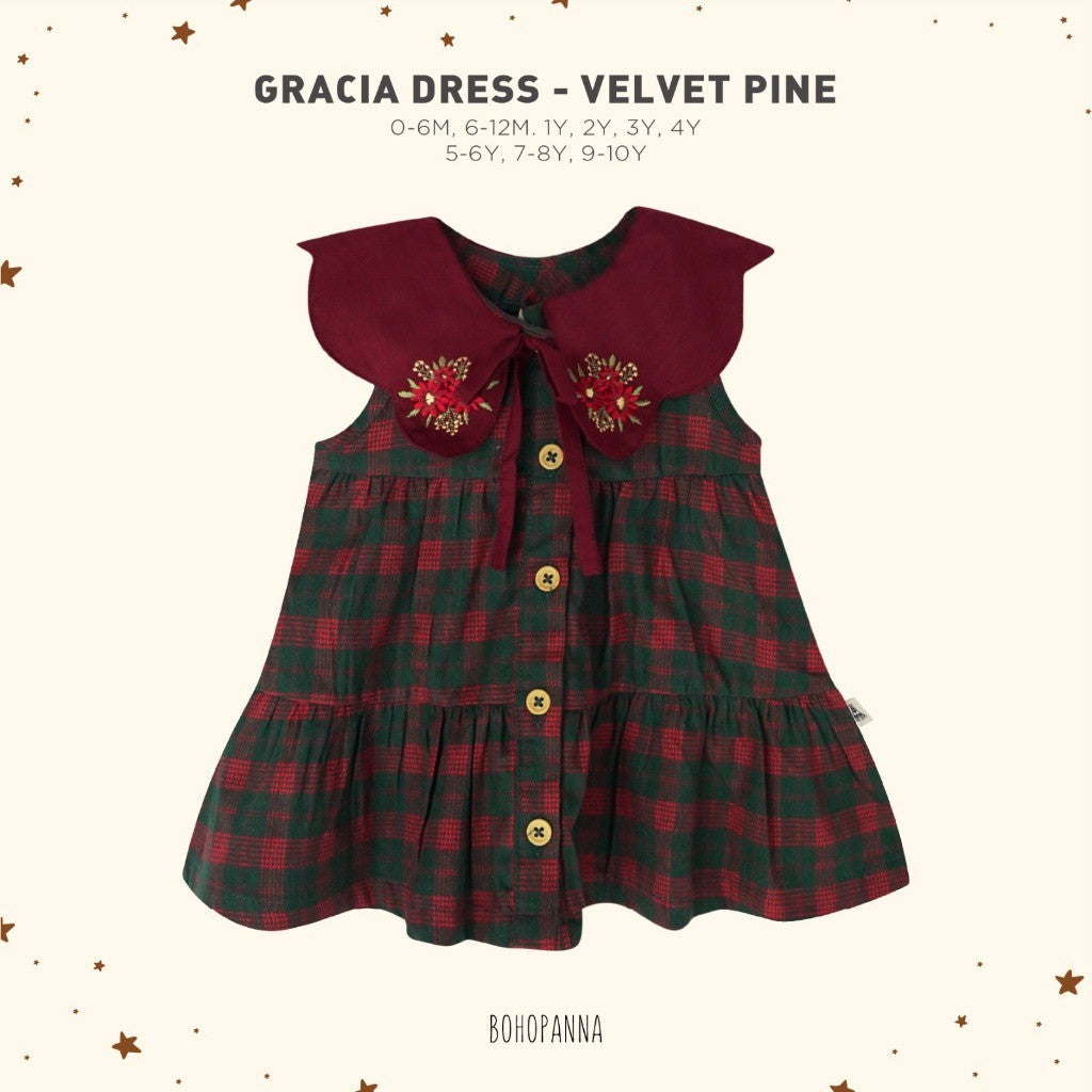 BOHOPANNA - GRACIA DRESS - DRESS ANAK Natal Xmas 2025