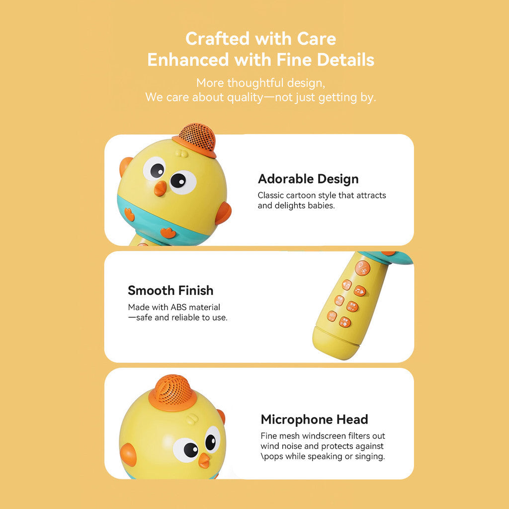 Sakumini X Habibi Mainan Mikrofon Anak Mikrofon Bluetooth Wireless Fitur Speaker Nyanyi untuk Bayi & Anak