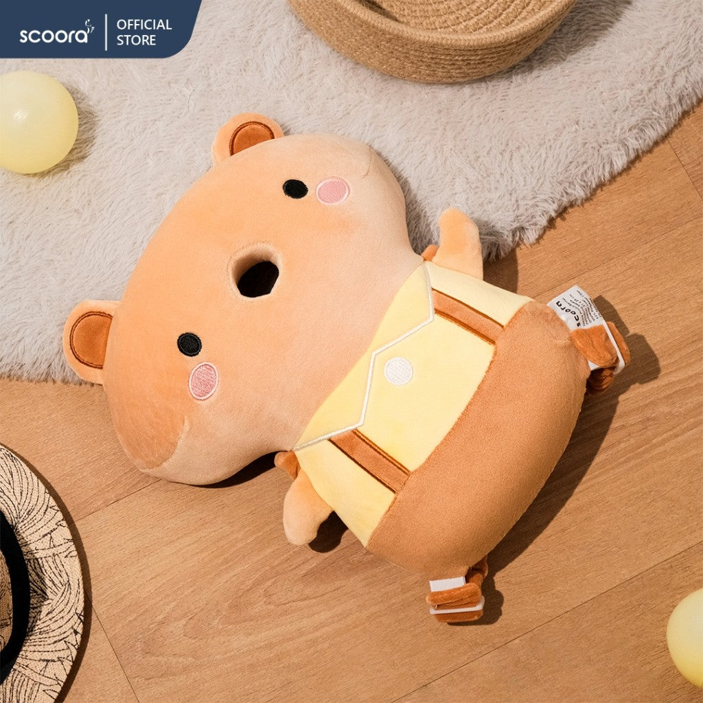 SCOORA Bantal Pelindung Kepala dan Leher Bayi Model Ransel Anti Bentur Bagian Belakang