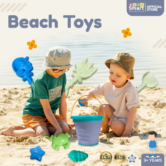 Mainan Set Ember Cetakan Pasir | BEBE SMART Beach Toys | Mainan Sekop dan Cetakan Pasir Pantai Anak