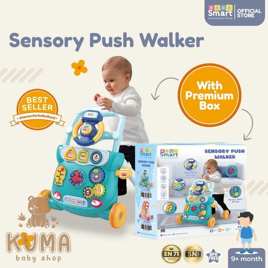 Mainan Dorongan Bayi Belajar Jalan | BEBE SMART Sensory Push Walker | Smart Baby Walker Push Walker