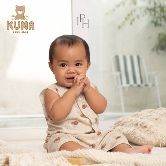 Little Palmerhaus - Little Wear Button Sleeveless Set (Setelan Bayi Lengan Buntung) 34.0