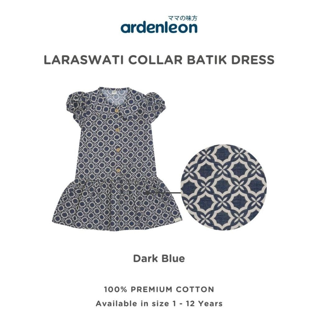 ARDENLEON Dress Anak Perempuan Laraswati Collar Batik Dress
