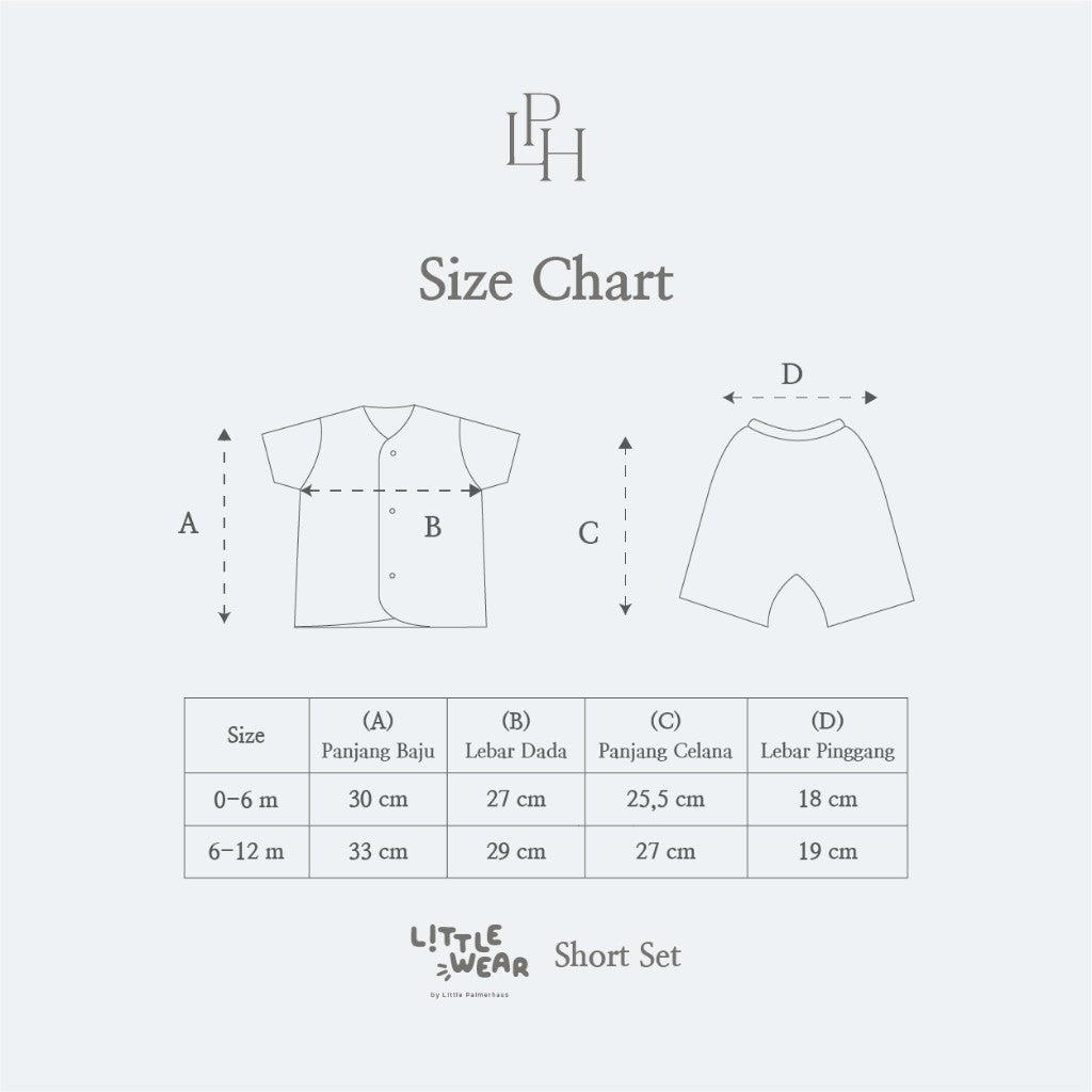 Little Palmerhaus - Little Wear Short Set (Setelan Bayi Lengan Pendek)