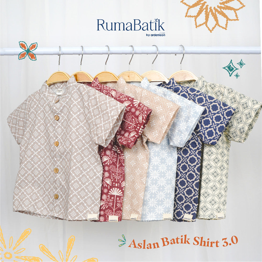 ARDENLEON Atasan Kemeja Anak Laki Laki Aslan Batik Shirt 3.0