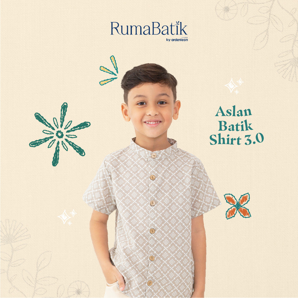ARDENLEON Atasan Kemeja Anak Laki Laki Aslan Batik Shirt 3.0