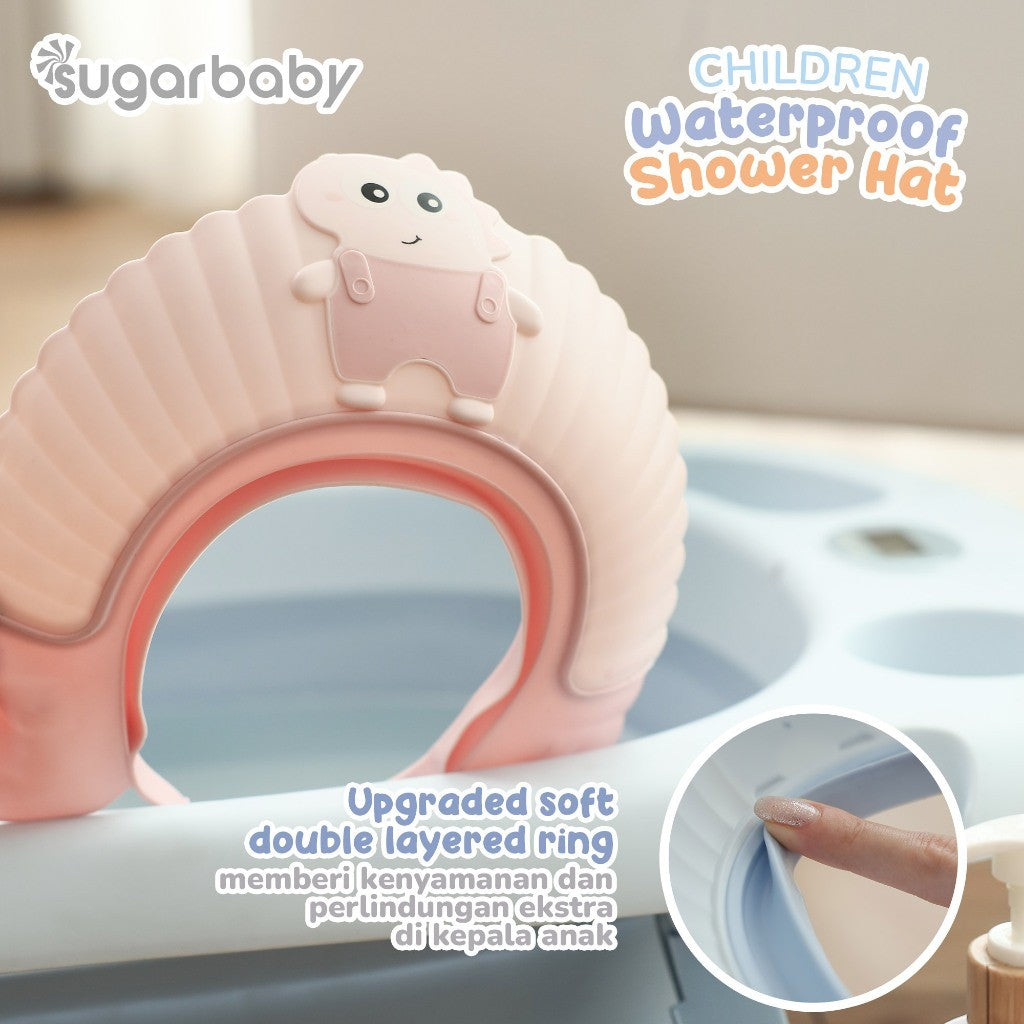 Sugarbaby Children Waterproof Shower Hat/Shower Cap Baby/Topi Keramas Bayi/Topi Mandi Bayi
