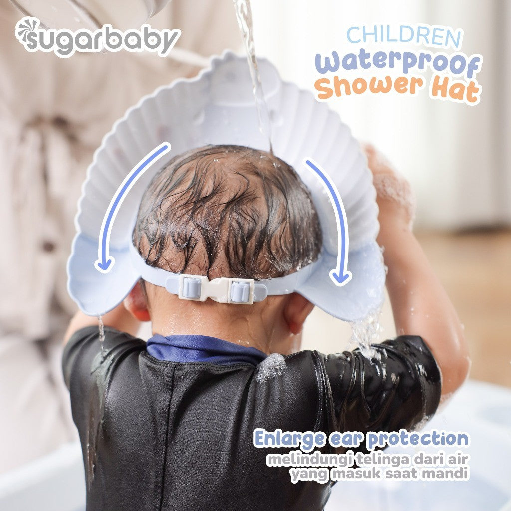 Sugarbaby Children Waterproof Shower Hat/Shower Cap Baby/Topi Keramas Bayi/Topi Mandi Bayi