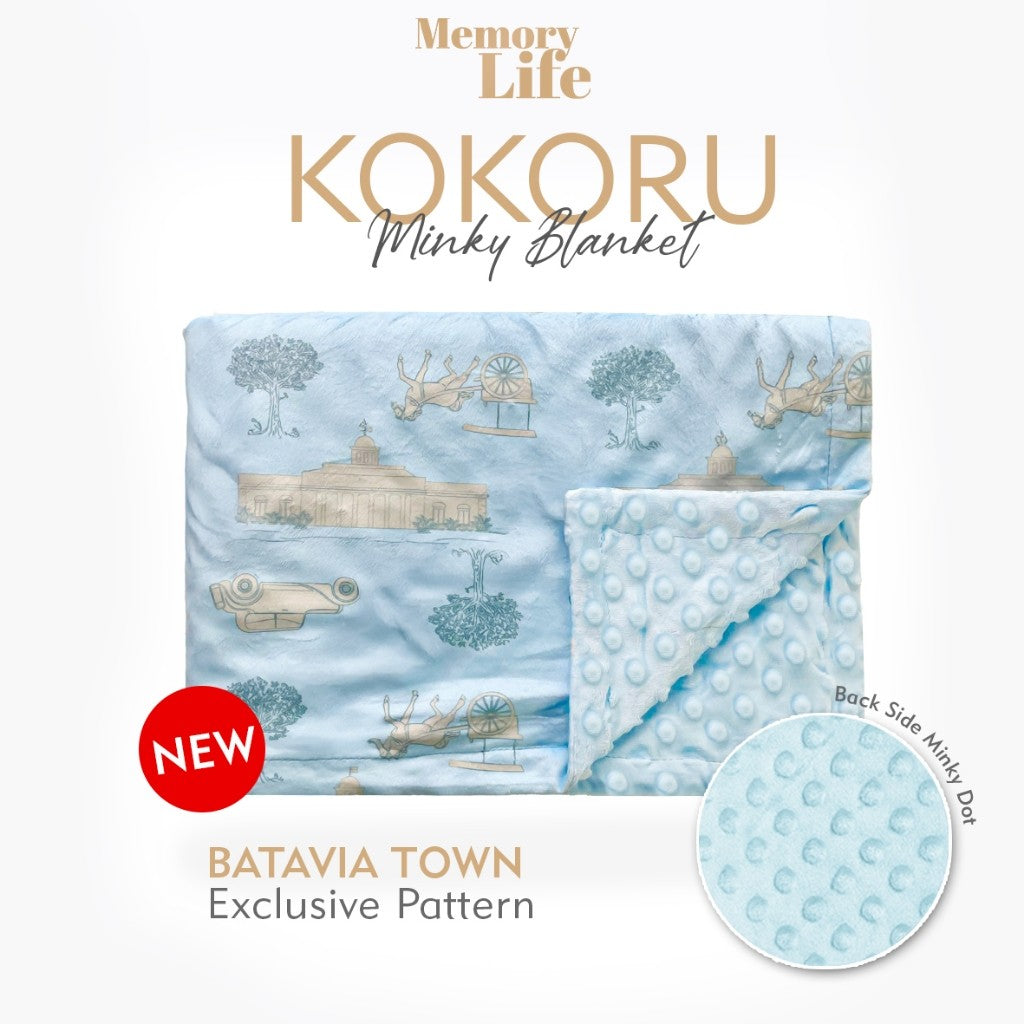 Memorylife Essentials - Kokoru Minky Blanket | Selimut Bayi Premium Minky Dotted Blanket