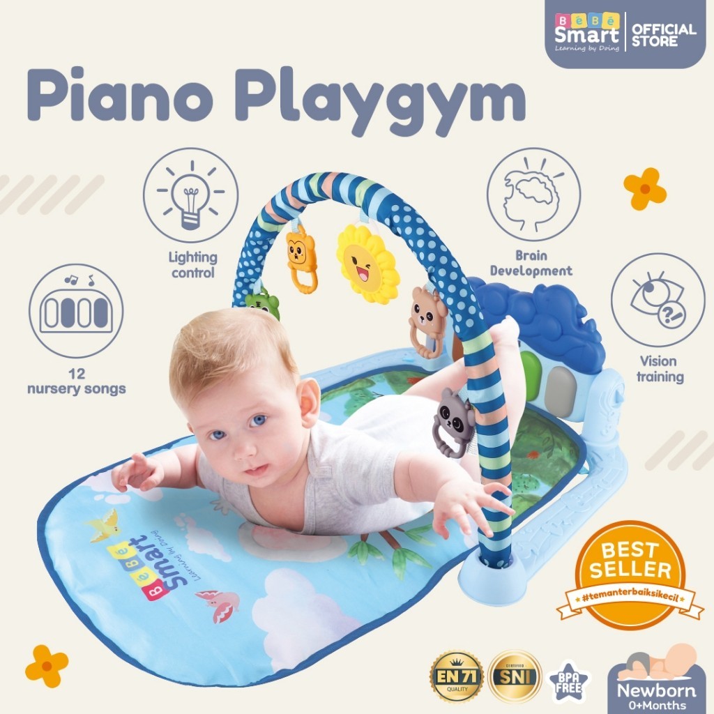 Baby Gym | BEBE SMART Piano Playgym | Play Gym Bayi | Playmate Bayi | Piano Playmat | Mainan Musik