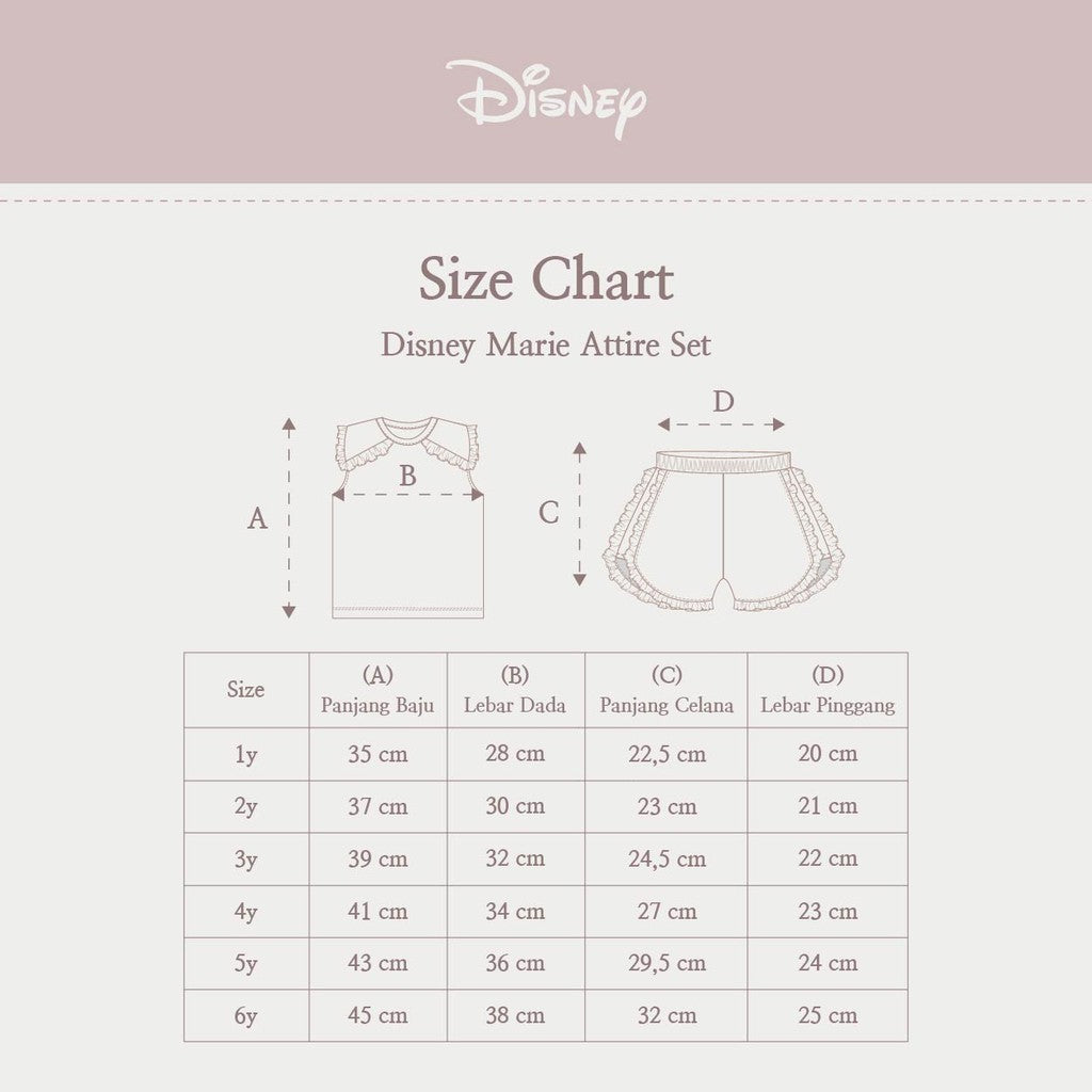 Little Palmerhaus - Disney Marie Attire Set (Setelan Anak Perempuan)