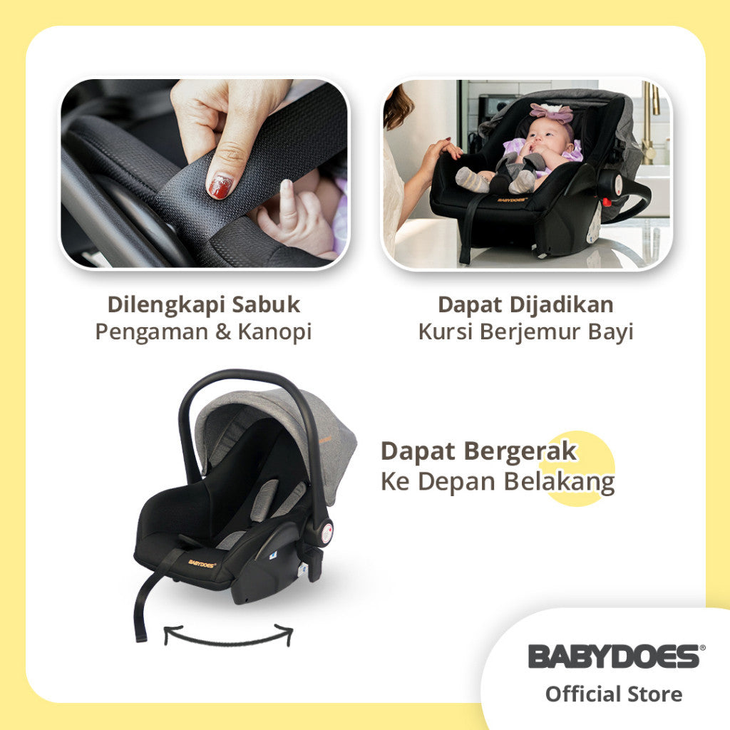 BABYDOES 2223 PRONTO RTS COMPACT REVERSIBLE SEAT & COT WITH TRAVEL SYSTEM