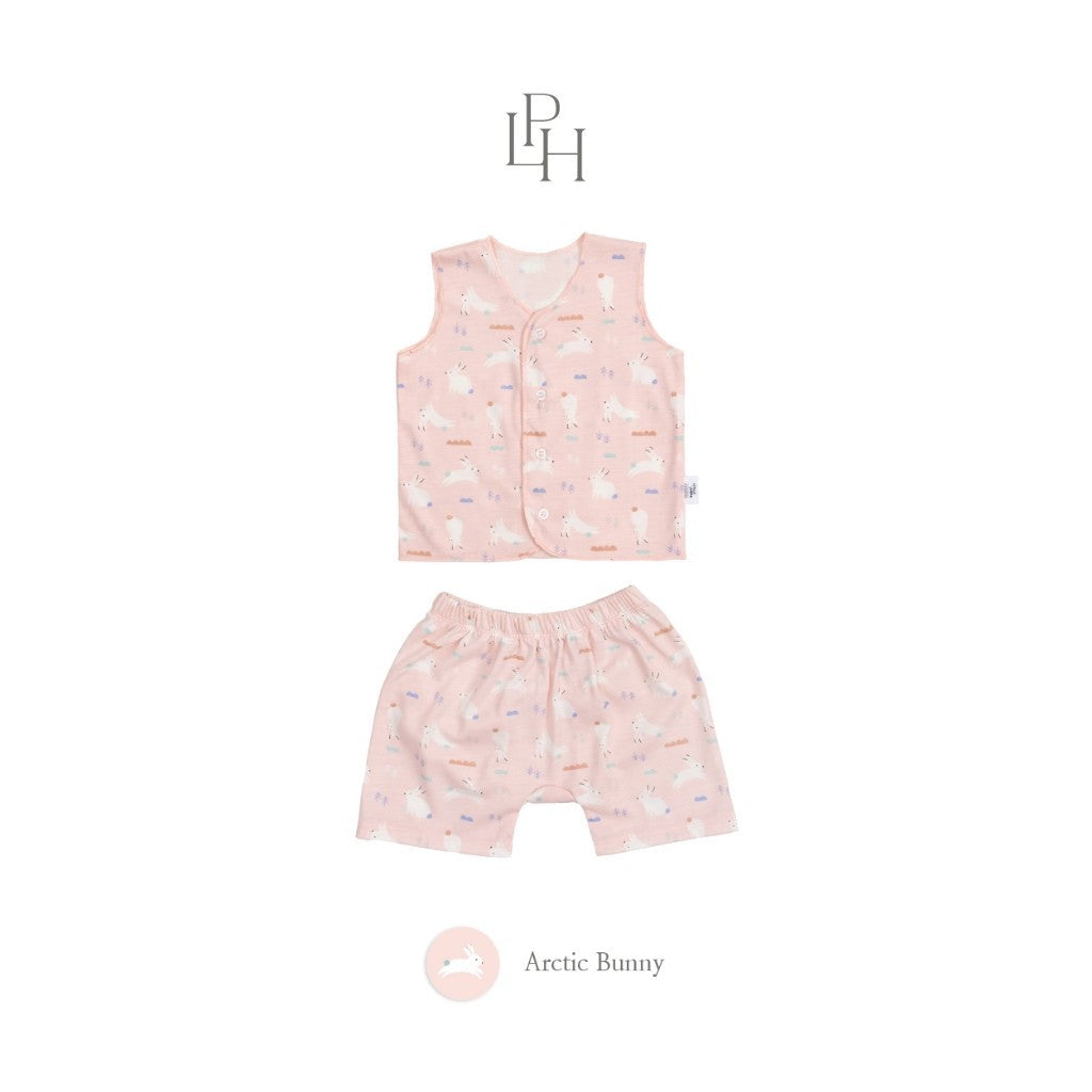 Little Palmerhaus - Little Wear Button Sleeveless Set (Setelan Bayi Lengan Buntung) 34.0