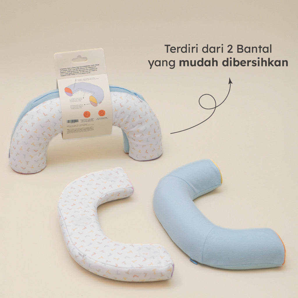 Learning Time- Dual Tummy Time Pillow/ Bantal Tummy Time/ Bantal Latihan Tengkurap Bayi Baru Lahir /Tummy Time Series
