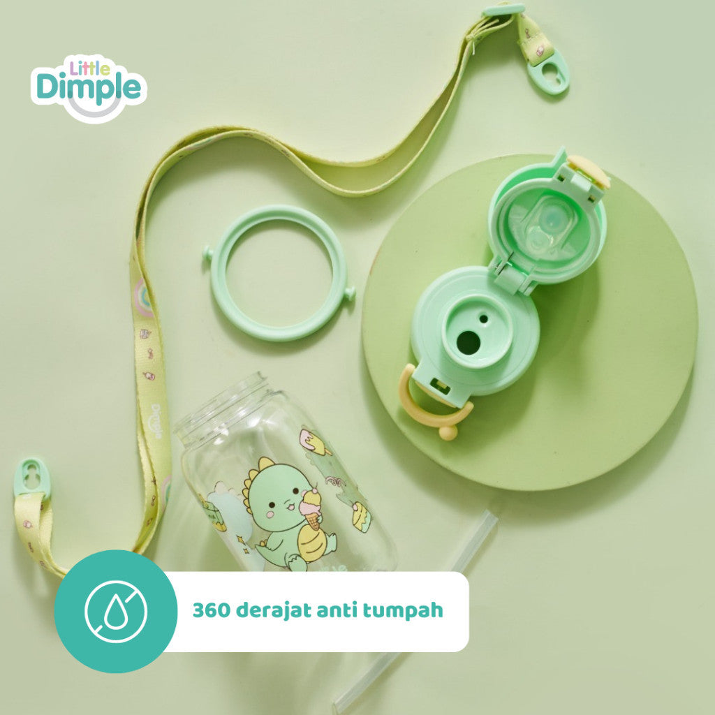 Little Dimple Flip-It Kid's Water Bottle - Botol Minum Anak Tritan BPA Free