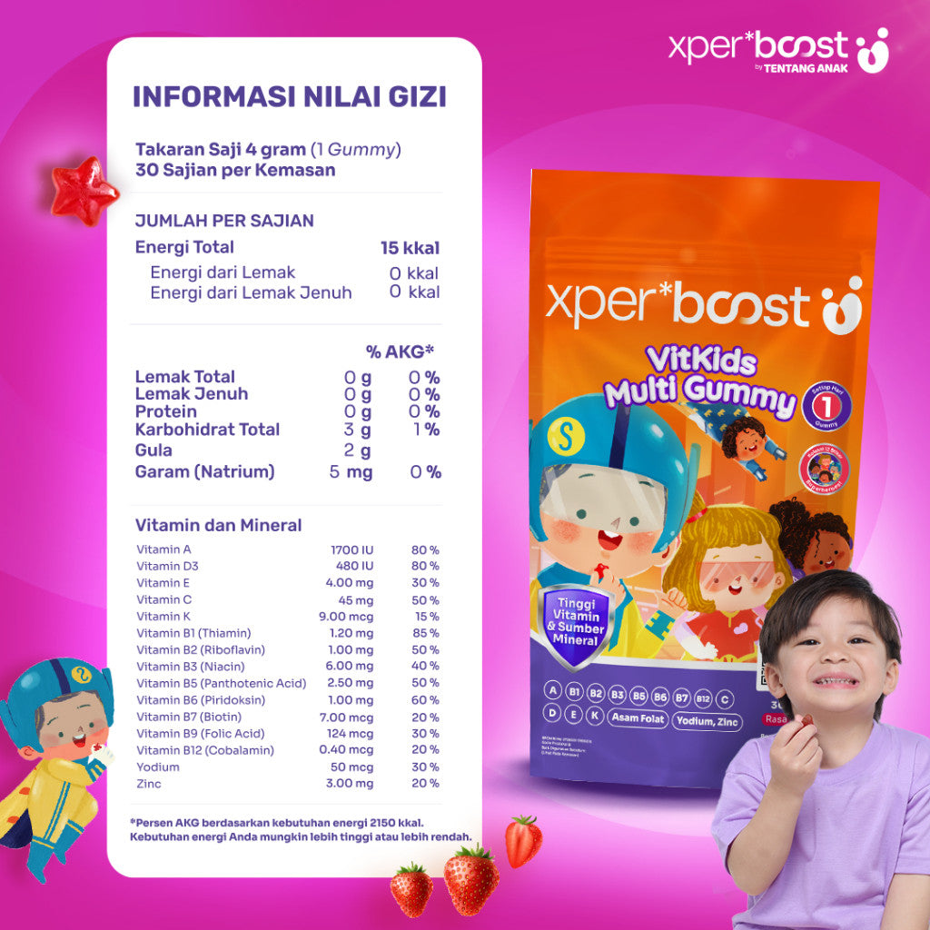 Expert Boost - VitKids Gummy Multivitamin Anak 1 Pouch @30 pcs