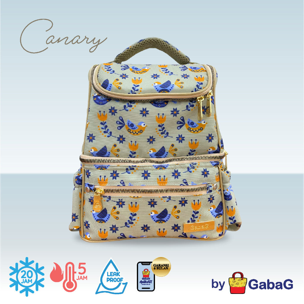 Gabag Cooler Bag GEMINI 2 Sekat | Muat Pompa ASI Besar, Double Cooler Tahan Dingin 24 Jam, Anti Bocor GARANSI