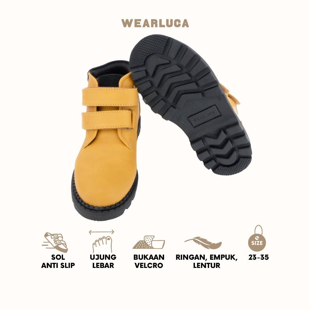 WEARLUCA Marvel - Sepatu Boots Anak Laki Laki Perempuan