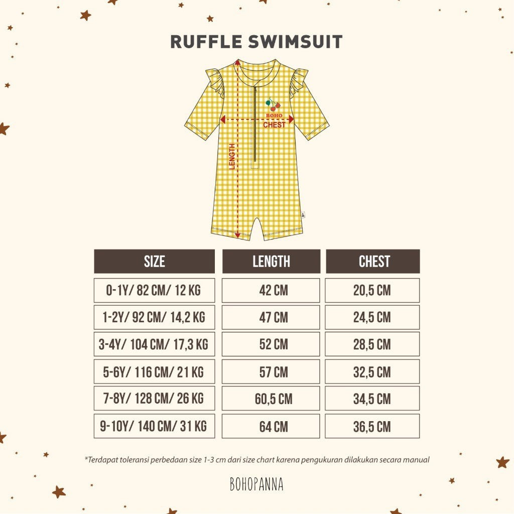 BOHOPANNA - RUFFLE SWIMSUIT - BAJU RENANG ANAK PEREMPUAN 2582