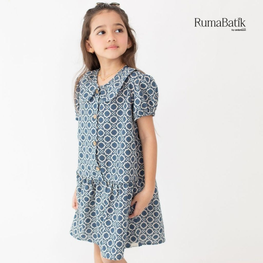 ARDENLEON Dress Anak Perempuan Laraswati Collar Batik Dress