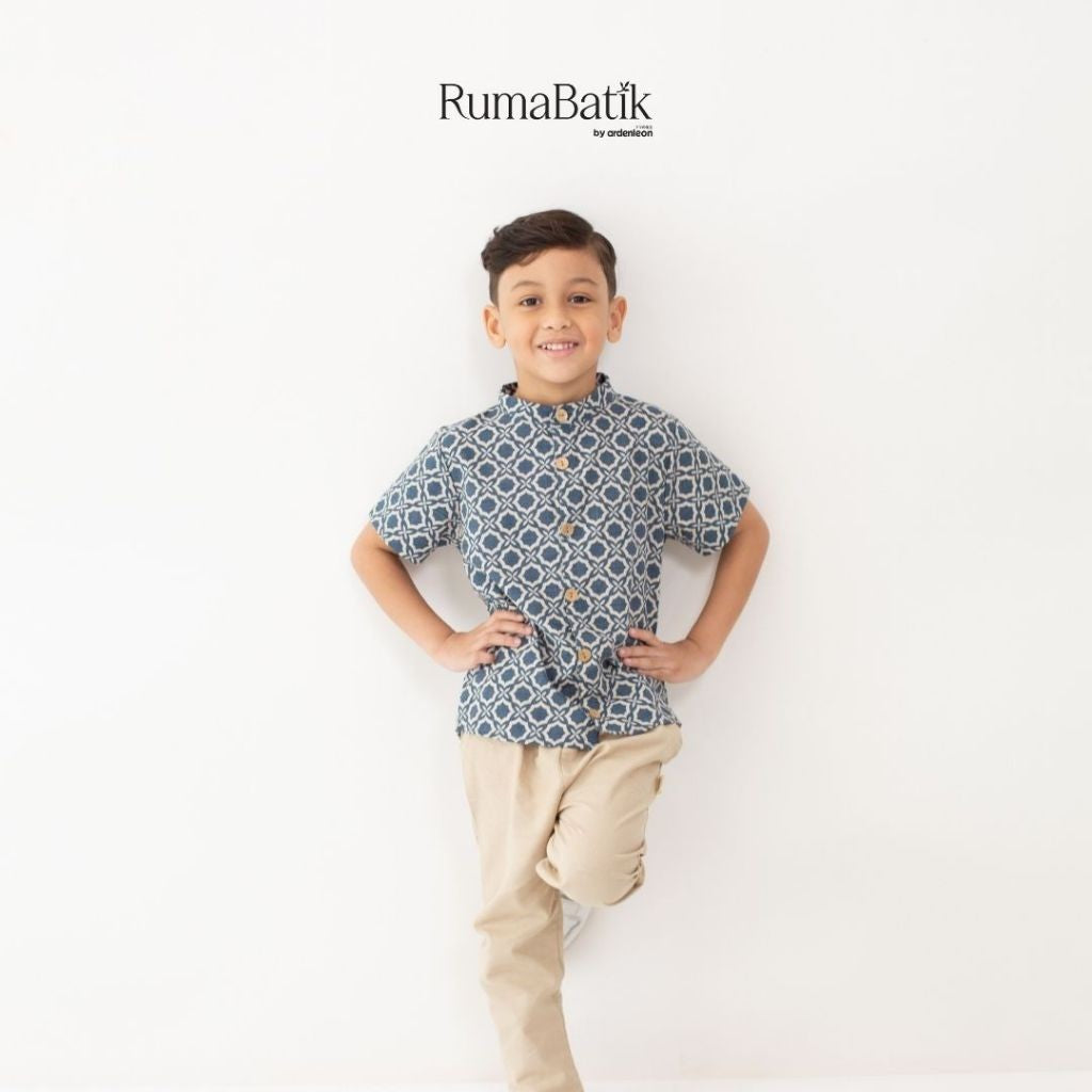 ARDENLEON Atasan Kemeja Anak Laki Laki Aslan Batik Shirt 3.0