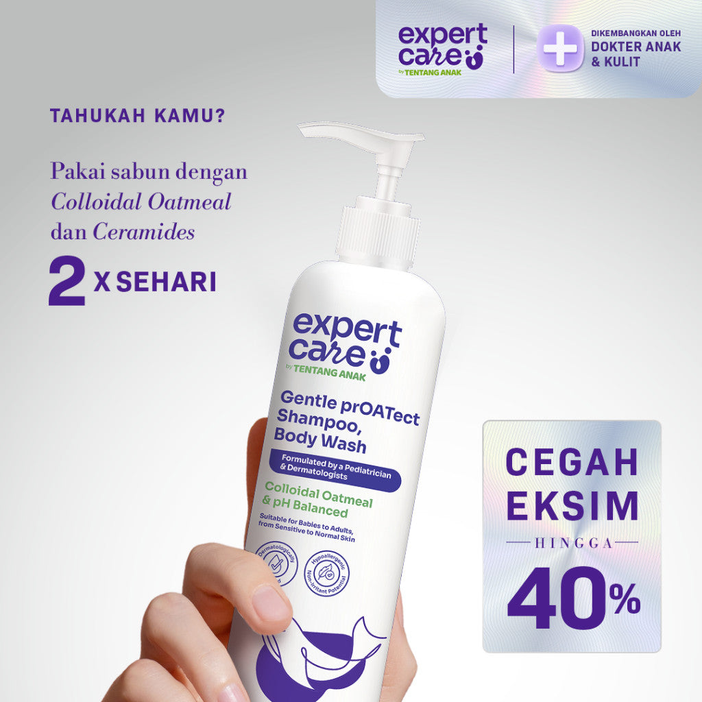 Sabun & Sampo Bayi Anak - Expert Care 2in1 Shampoo and Body Wash 380ml dengan Colloidal Oatmeal & Nutrimoist - Kulit Lebih Lembap, Rambut Lebih Lembut