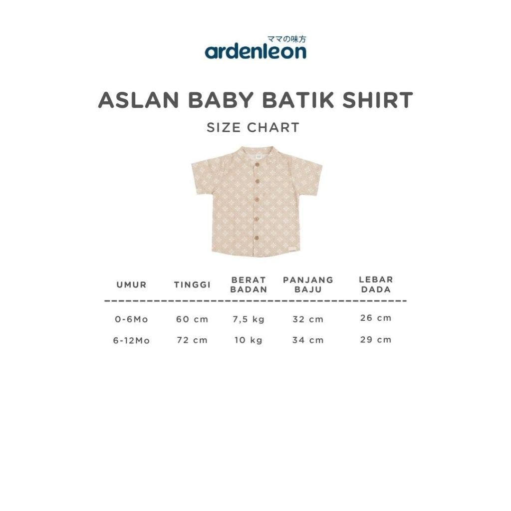 ARDENLEON Atasan Bayi Aslan Baby Batik Shirt