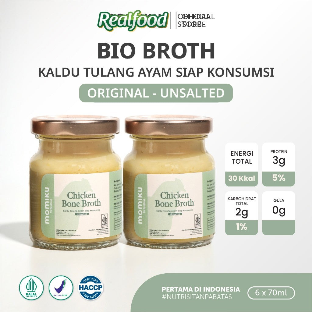 Realfood Momiku Bio Broth I Chicken Bone Broth Unsalted I BB & Growth Booster