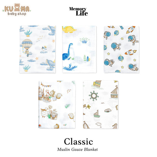 MemoryLife - Premium Muslin Gauze Blankets | Bedong Muslin | Muslin Blanket Gauze
