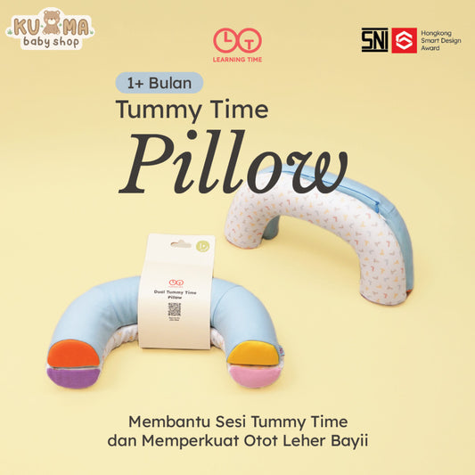 Learning Time- Dual Tummy Time Pillow/ Bantal Tummy Time/ Bantal Latihan Tengkurap Bayi Baru Lahir /Tummy Time Series