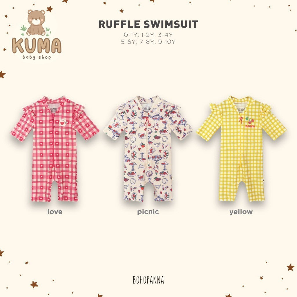 BOHOPANNA - RUFFLE SWIMSUIT - BAJU RENANG ANAK PEREMPUAN 2582