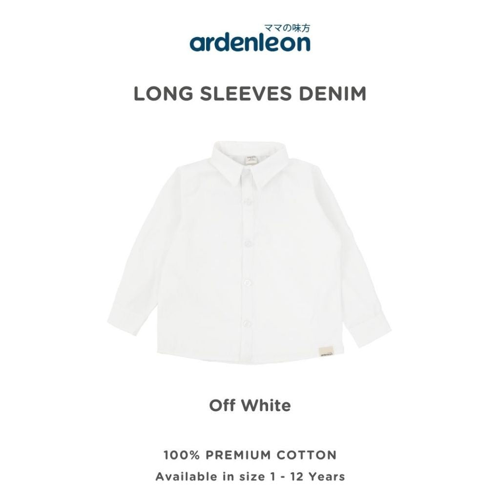 ARDENLEON Atasan Kemeja Anak Panjang Denim Long Sleeves Shirt