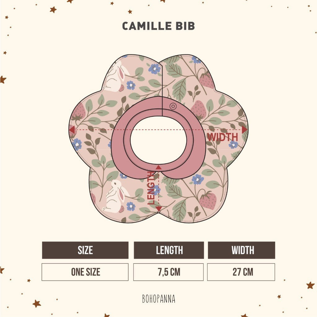 BOHOPANNA - BIB CAMILLE 2536 - Slabber Bayi Perempuan