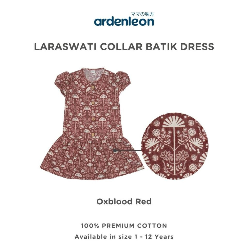 ARDENLEON Dress Anak Perempuan Laraswati Collar Batik Dress