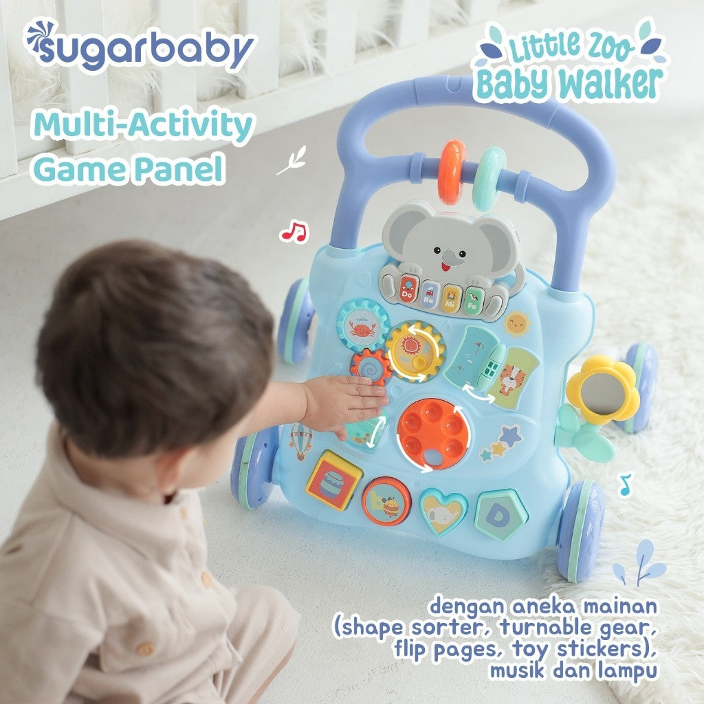 Sugarbaby Little Zoo Baby Walker/Mainan Dorong Bayi/Alat Belajar Jalan Bayi