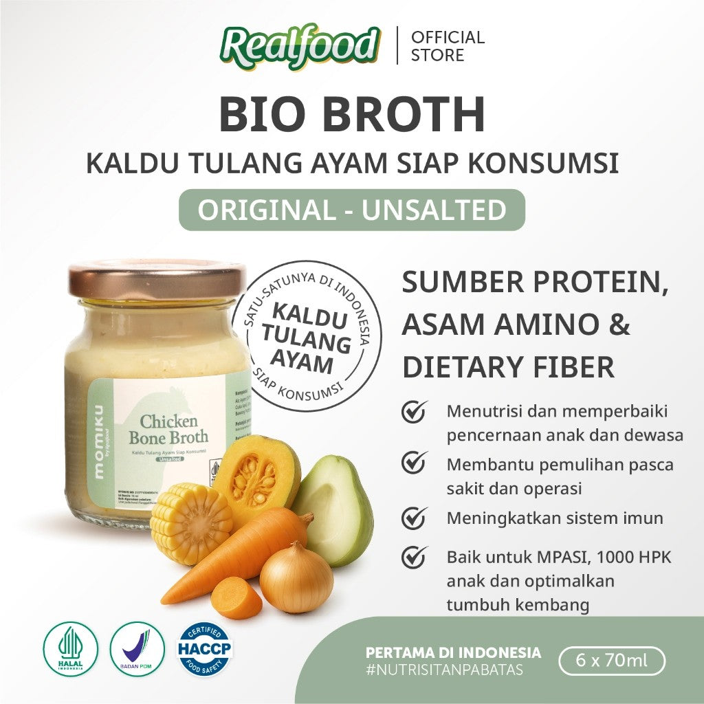 Realfood Momiku Bio Broth I Chicken Bone Broth Unsalted I BB & Growth Booster