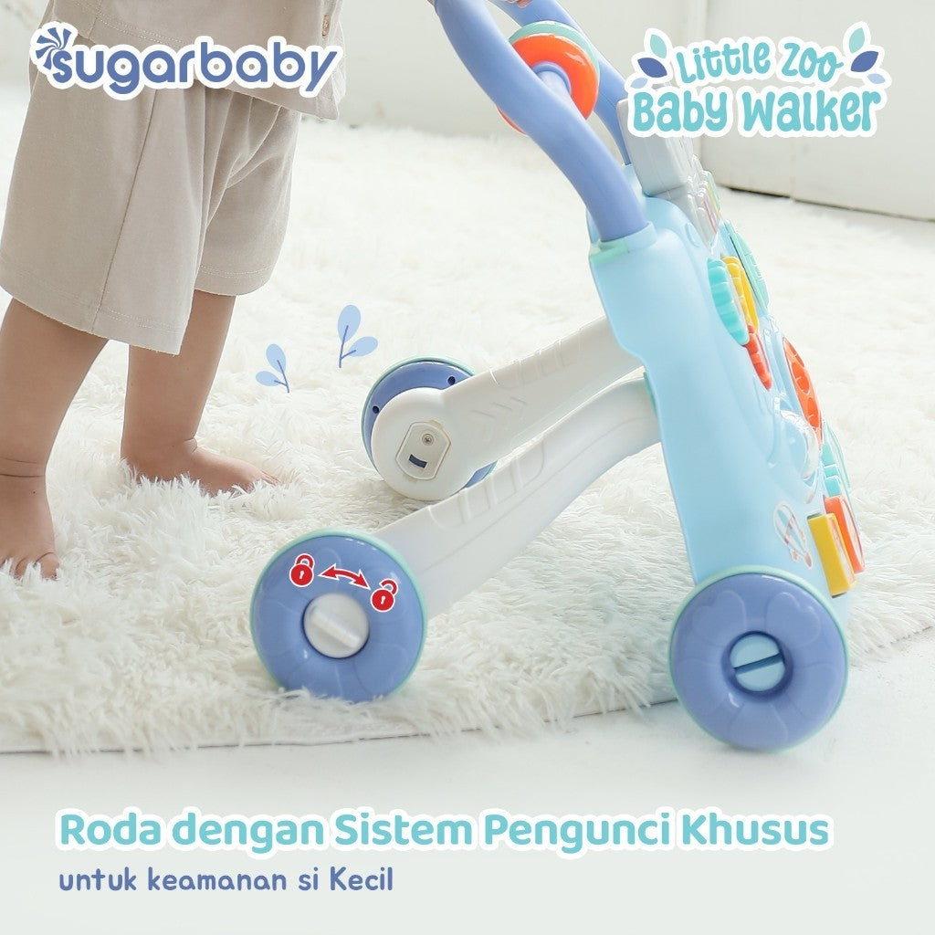 Sugarbaby Little Zoo Baby Walker/Mainan Dorong Bayi/Alat Belajar Jalan Bayi
