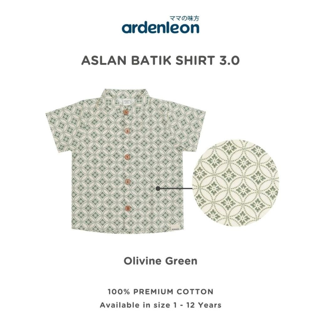 ARDENLEON Atasan Kemeja Anak Laki Laki Aslan Batik Shirt 3.0