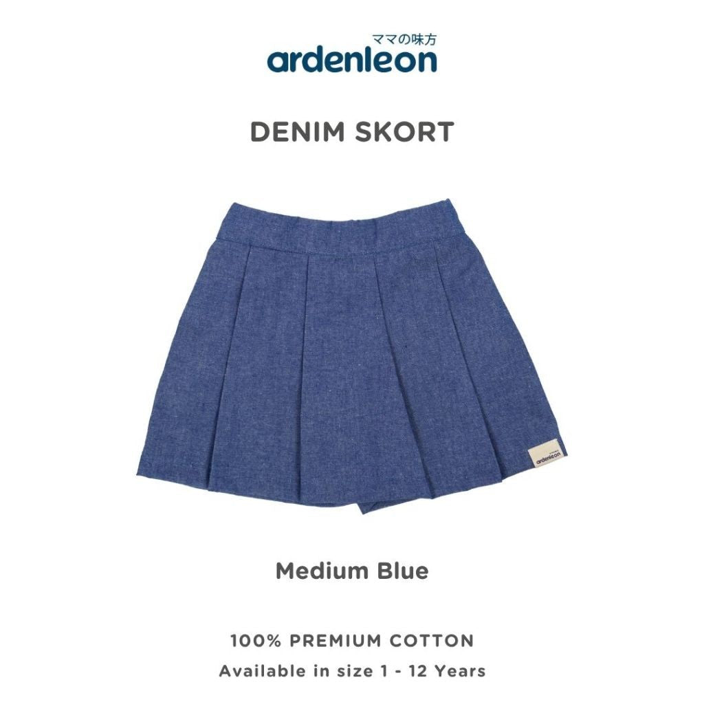 ARDENLEON Rok Celana Anak Perempuan Denim Skort