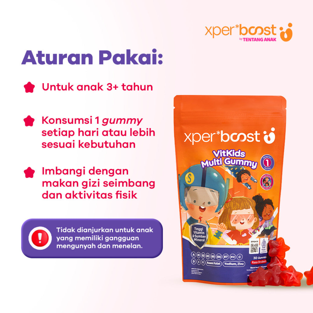 Expert Boost - VitKids Gummy Multivitamin Anak 1 Pouch @30 pcs