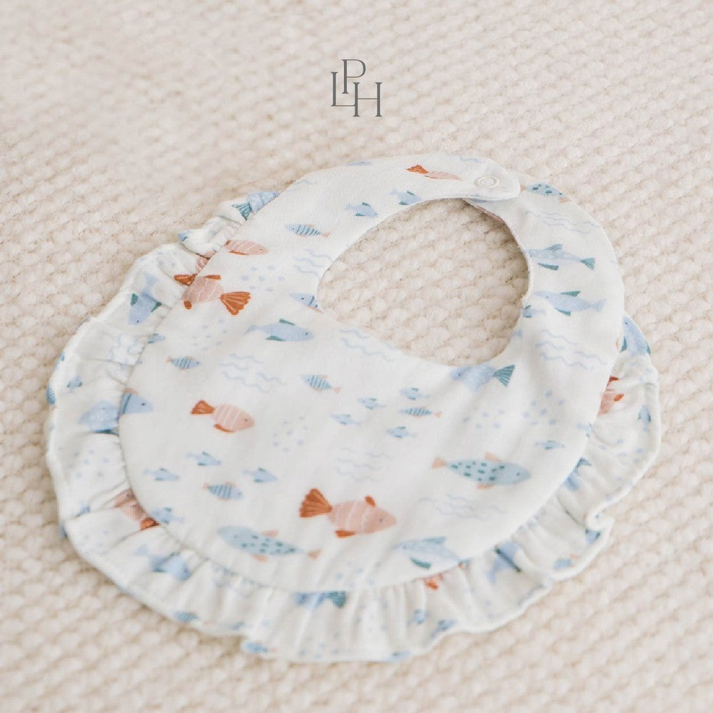 Little Palmerhaus - Muslin Ruffle Bib (Celemek Bayi)