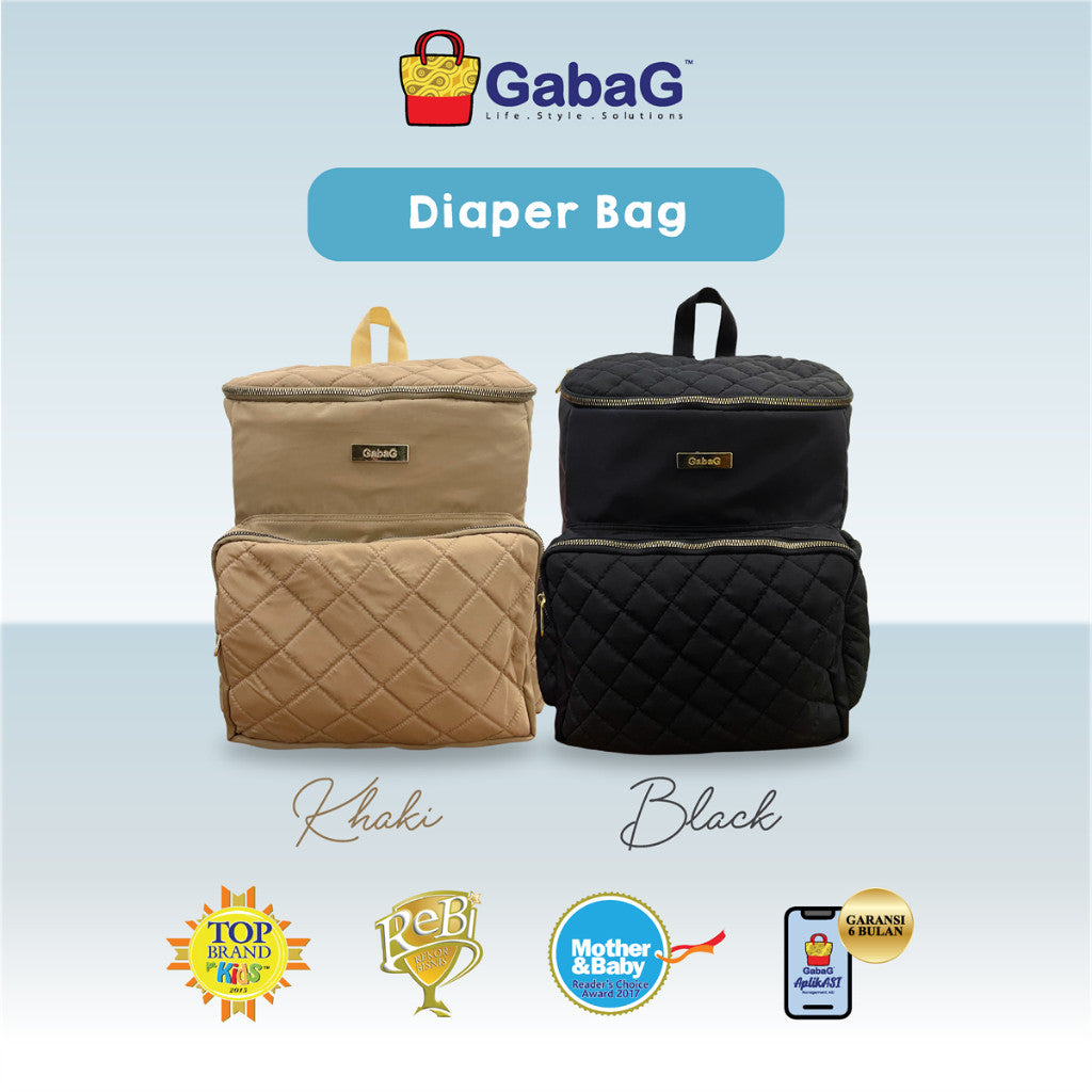Gabag Diaper Bag VENTI Ransel Multifungsi – Ringan - Laptop - tahan Air