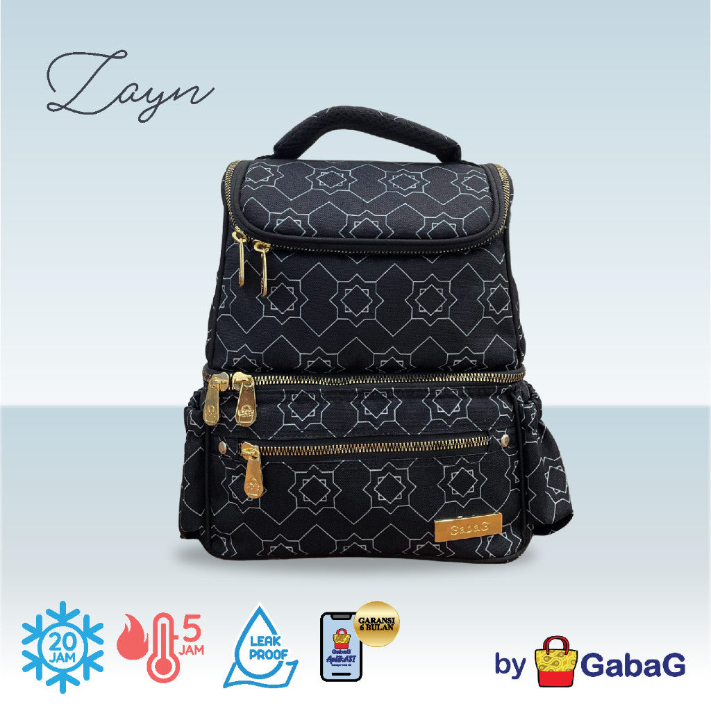 Gabag Cooler Bag GEMINI 2 Sekat | Muat Pompa ASI Besar, Double Cooler Tahan Dingin 24 Jam, Anti Bocor GARANSI