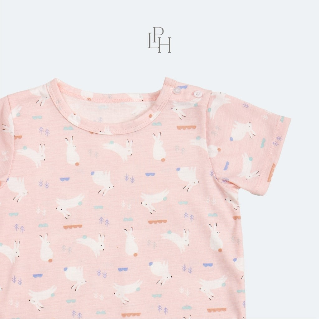 Little Palmerhaus - Little Wear Shoulder Button Short Set (Setelan Anak Lengan Pendek) 34.0