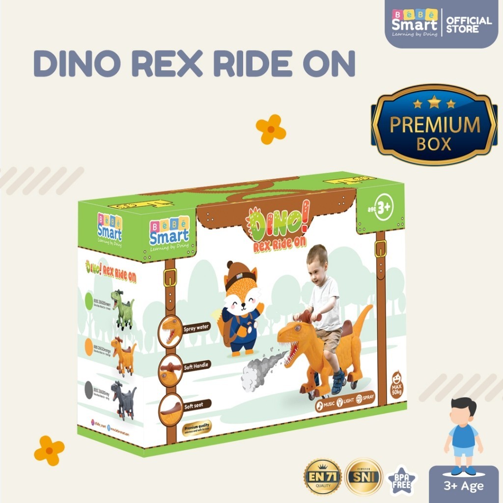 Mobil Dino Bisa Dinaiki | BEBE SMART Dino Rex Ride On | Mainan Anak Bisa Dinaki | Mainan Dino Ride