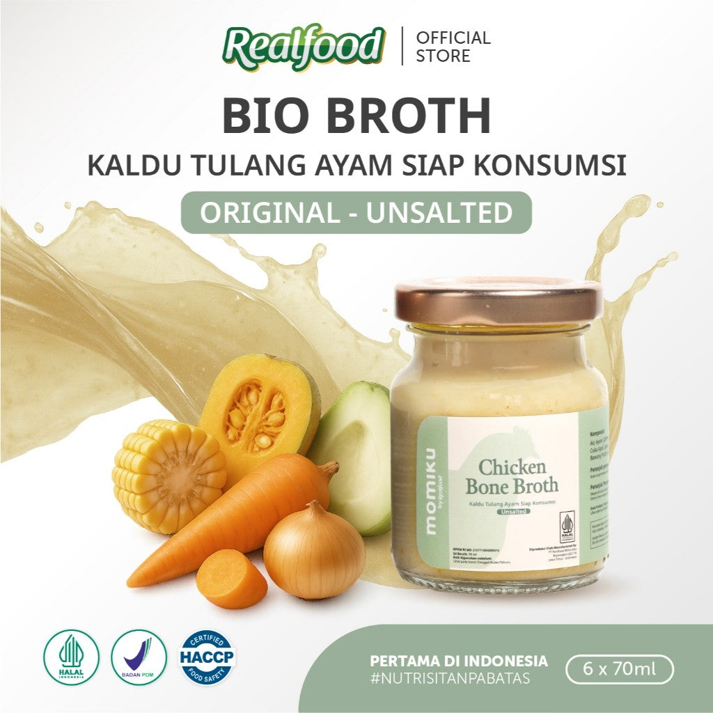 Realfood Momiku Bio Broth I Chicken Bone Broth Unsalted I BB & Growth Booster