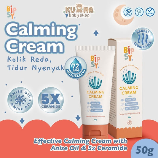 BIPSY Calming Cream 50gr – Anise Oil, 5x Ceramide, Pentavitin - Kolik Reda, Tidur Nyenyak