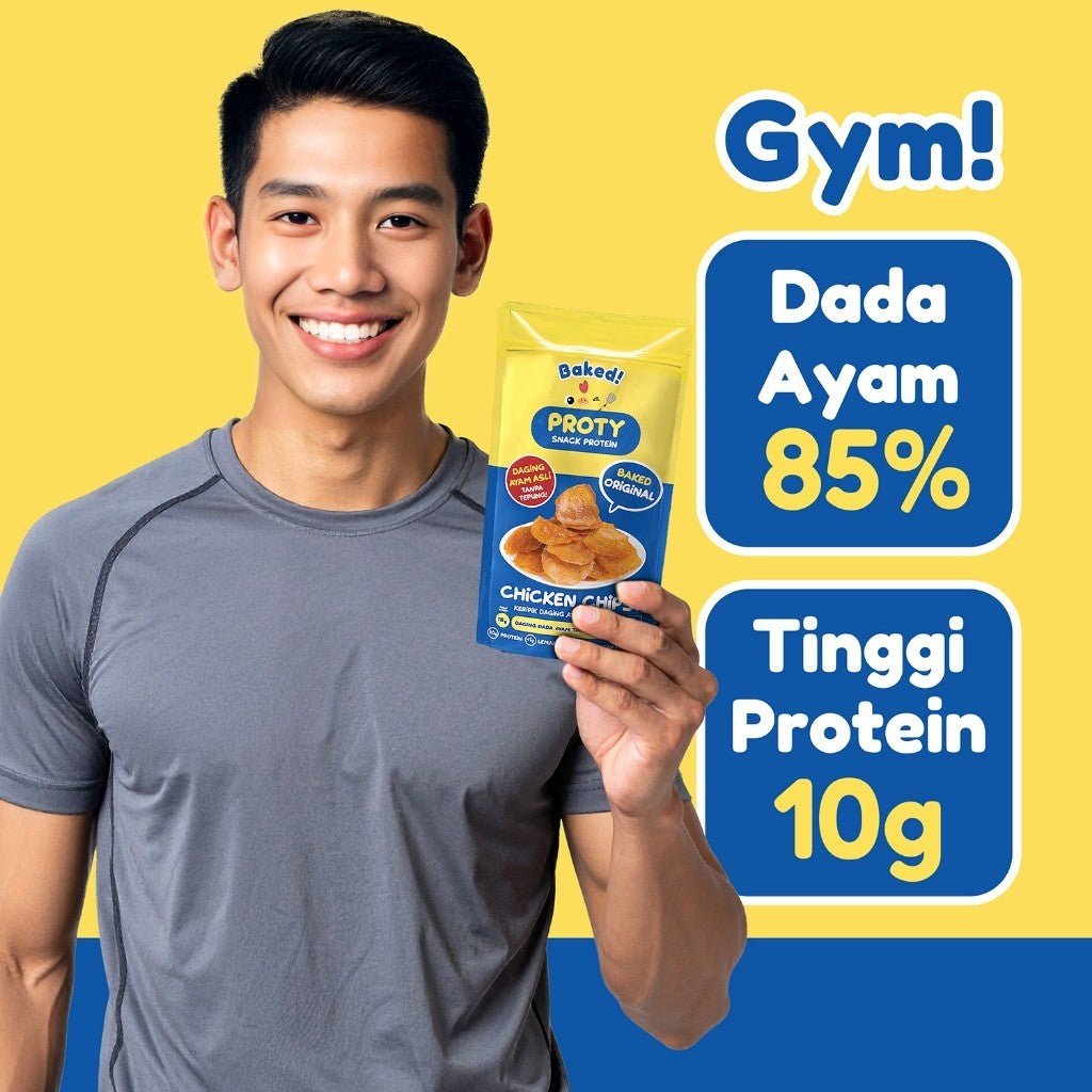 PROTY Baked (Panggang) Camilan Protein Sehat (Dewasa, Remaja, Anak, Diet, Gym) Baked Original (1pcs)