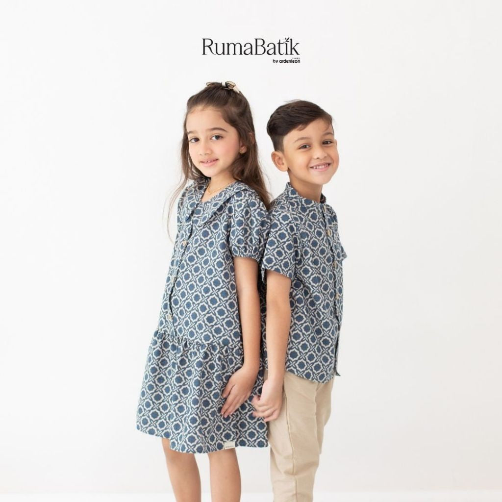 ARDENLEON Dress Anak Perempuan Laraswati Collar Batik Dress
