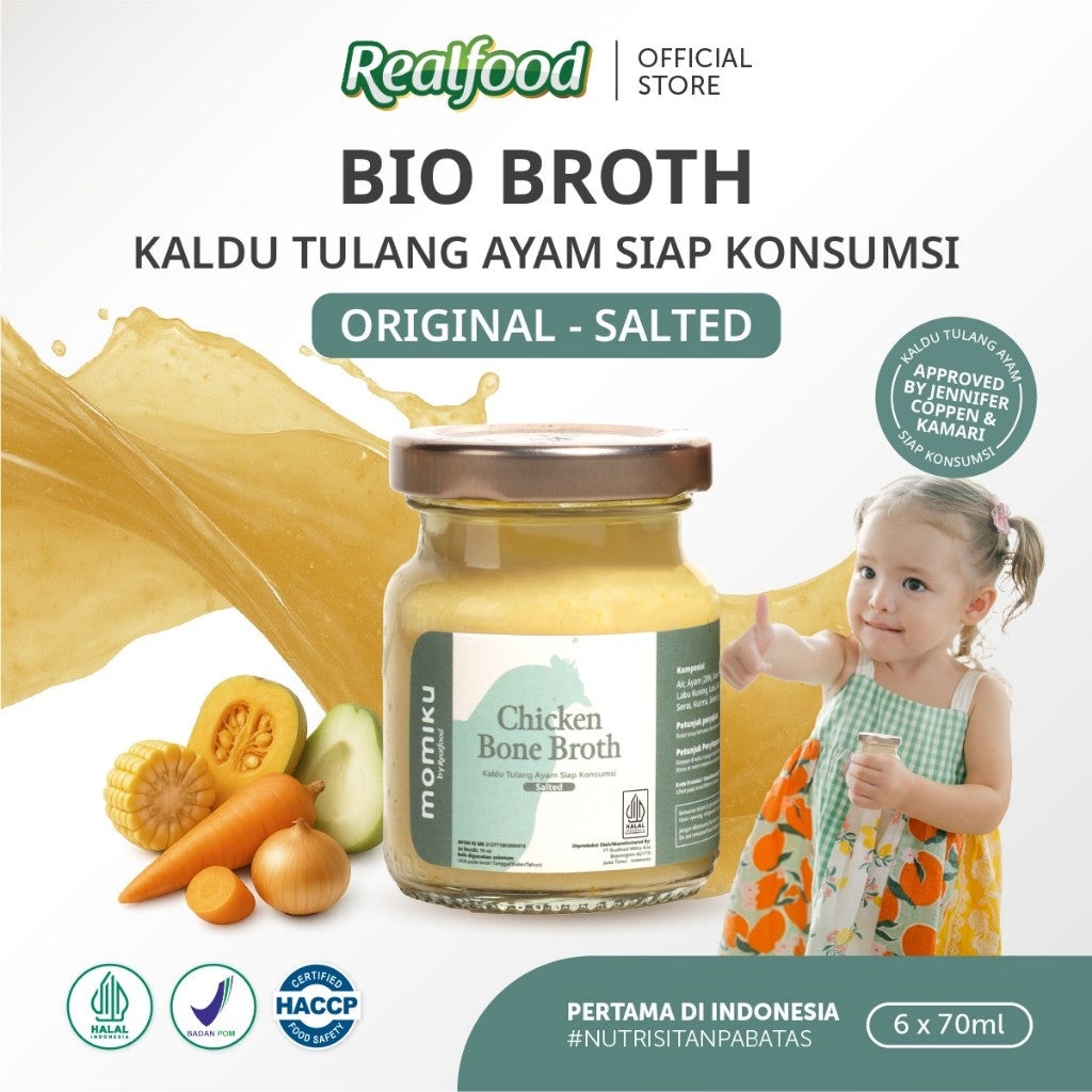 Realfood Momiku Bio Broth I Chicken Bone Broth Salted I Kaldu Tulang Ayam Terhidrolisis